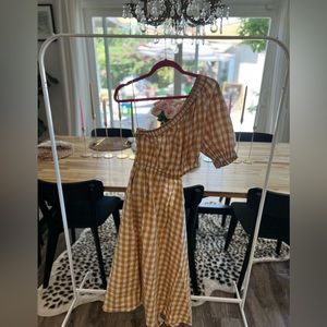 One shoulder cut out dress